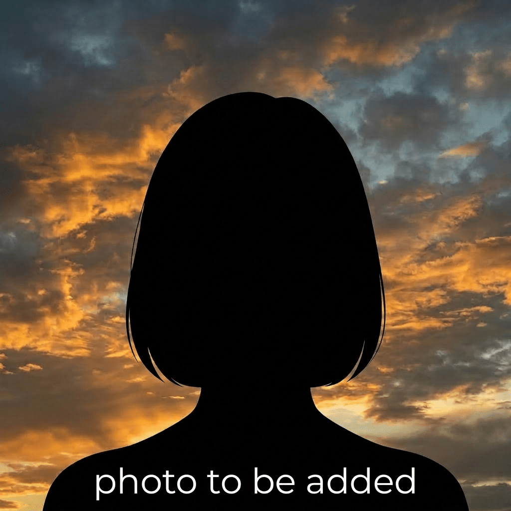 Silhouette of a person standing on a path with a vibrant sunset sky in the background